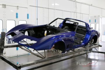 1980 chevy corvette in the paint booth | karl performance