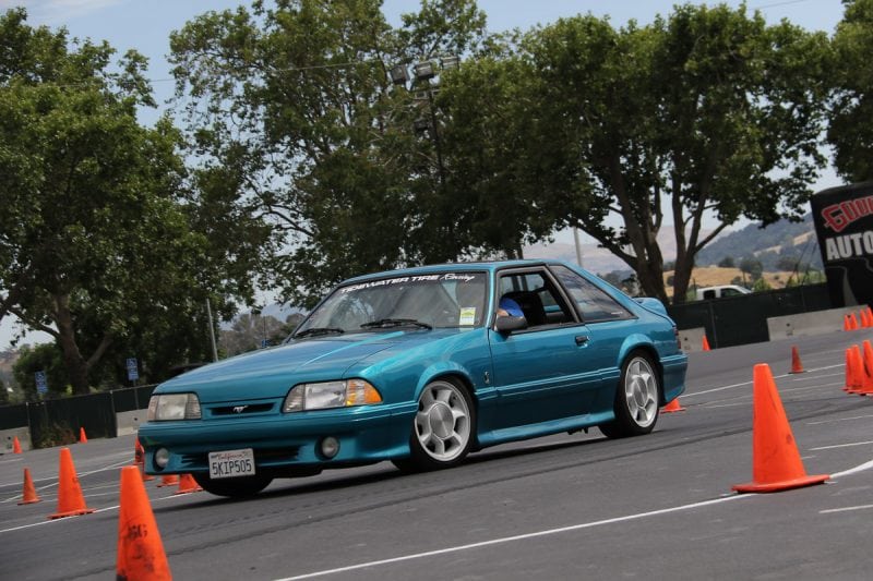 AutoCross hot lap in Fox body Ford Mustang
