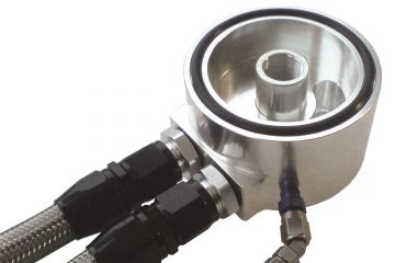 oil filter adapter with integrated thermostat