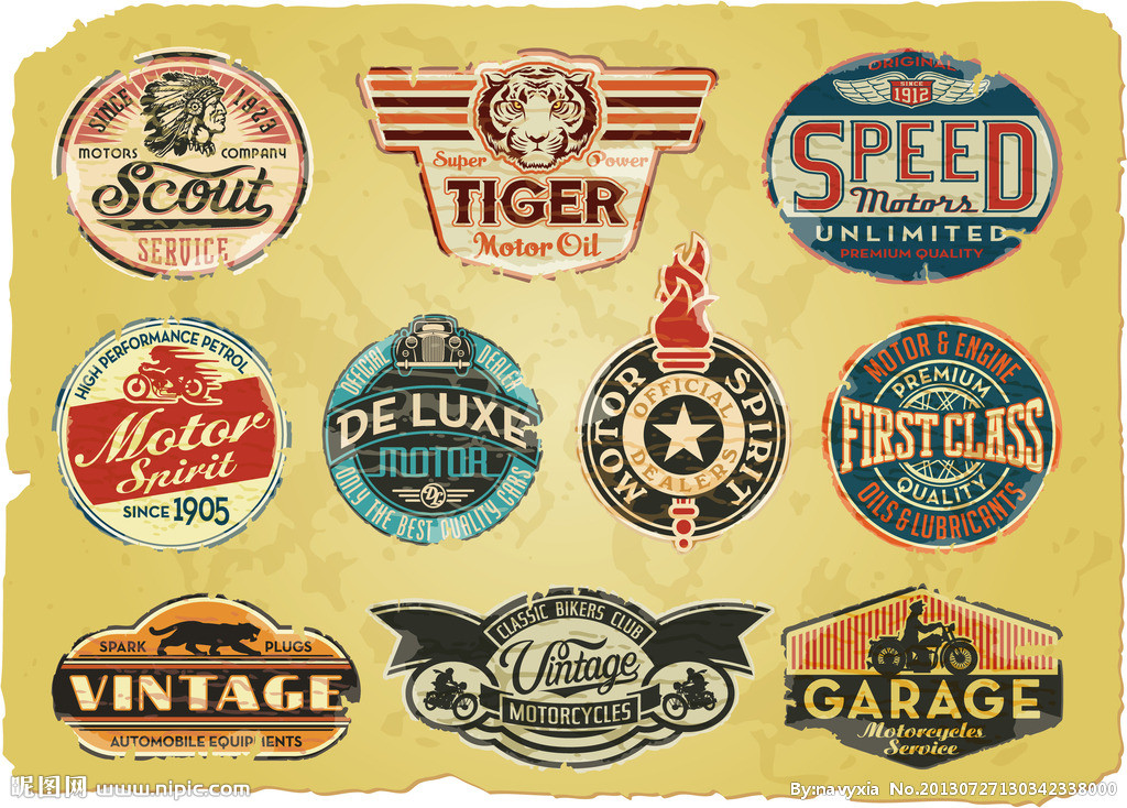 vintage motor oil labels