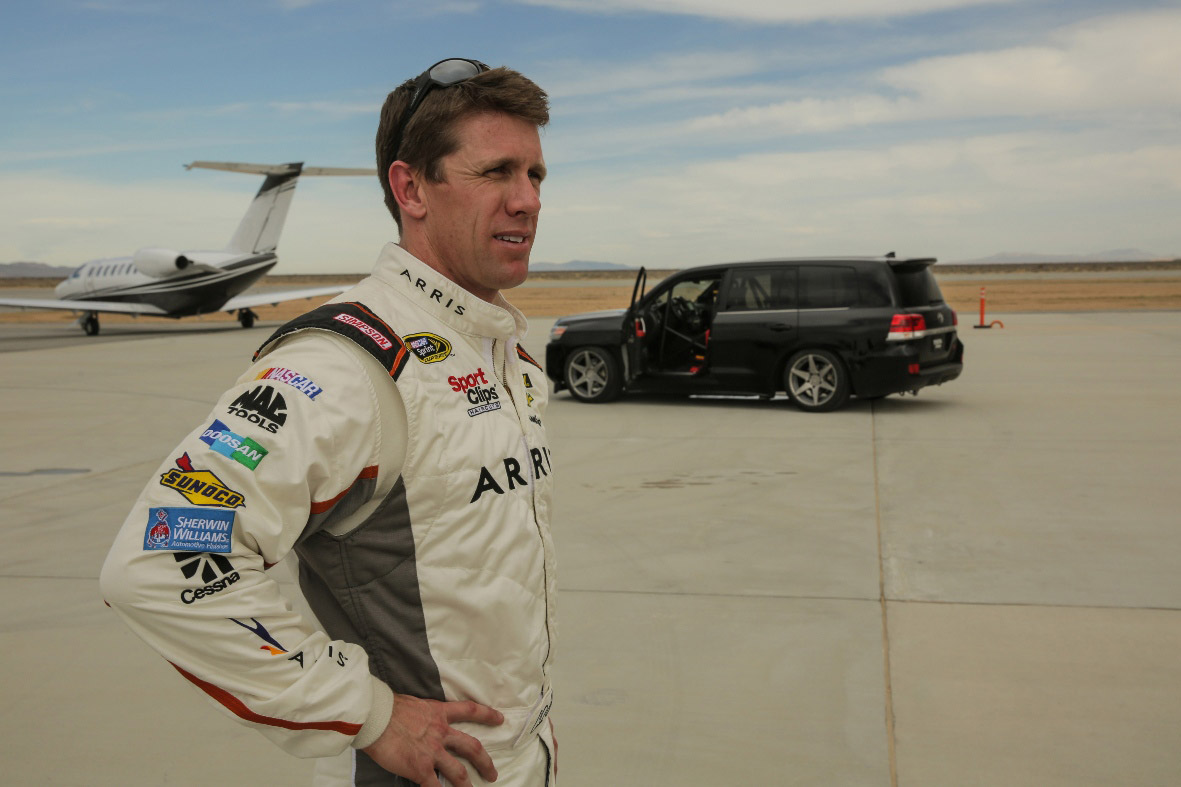 Carl Edwards sets land speed record with Toyota Landcruiser