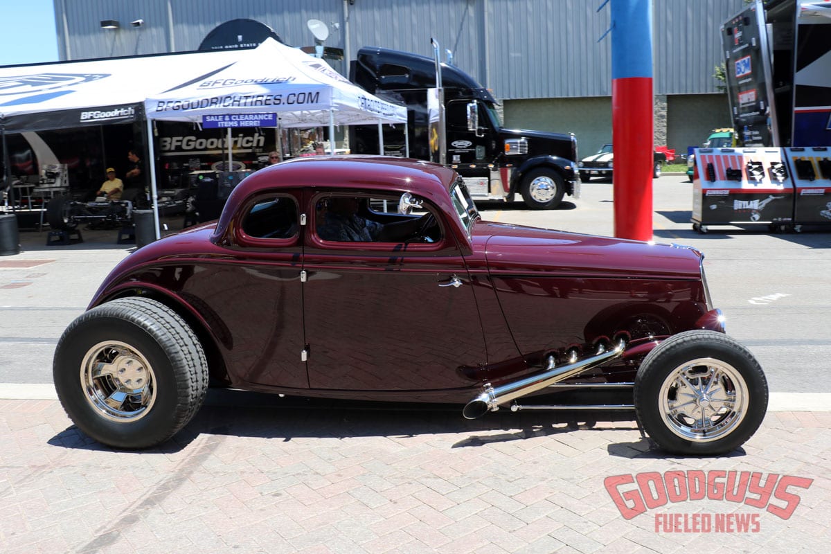 goodguys builders choice, hot rod, side pipes