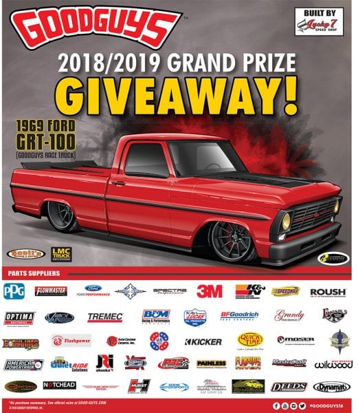 goodguys, goodguys giveaway truck, grt-100, ford f100, pro touring truck, lucky 7 speed shop, bodylines by nickel