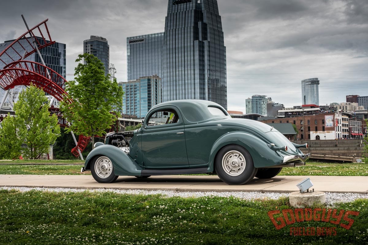 Hot Rod of the Year, Roseville Rod and Custom, York Speed Shop, 2019 Hot Rod of the Year, Goodguys, Goodguys Hot Rod of the Year, Ben York, Roseville Rod & Custom, 1936 Ford, 1936 Ford Coupe, Ardun heads, Blown ardun, EVOD wheels