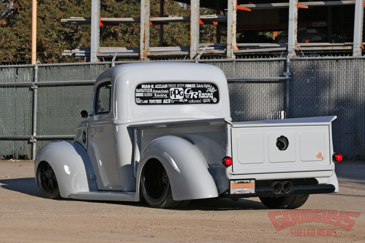 40 shades of grey, 1940 ford, classic truck, 40 ford, 1940 ford truck, supercharged ls, carolina customs, truck of the year, sema debut, super car, supercar, porsche interior