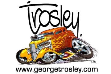george trosley, car toons, cartoons, automotive art, car art, trosley