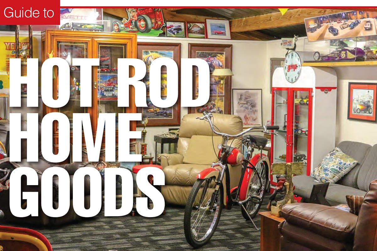 hot rod home goods, automotive decorations, car decorations, garage decorations