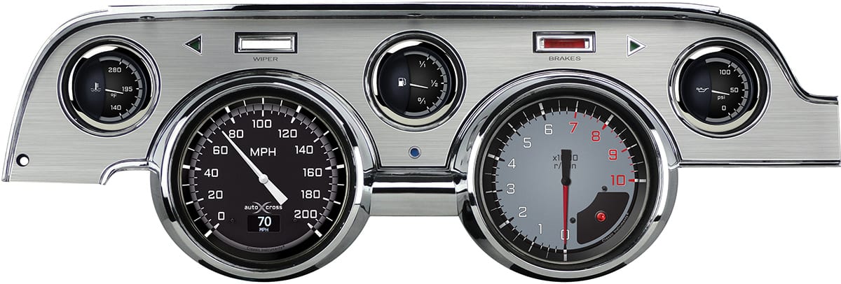 classic instruments new 1967 ford mustang cluster OLED gauges that will also work in a 1968 ford mustang