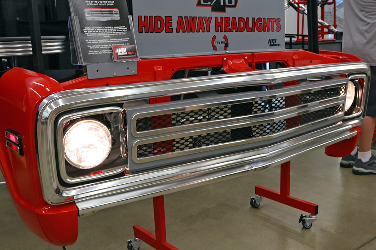 hot rod innovations, 67-68 c10 grill, hideaway headlights
