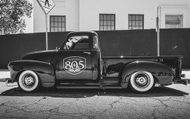805, 805 beer, firestone walker, 805 beer giveaway truck, 1949 chevy truck, noble fab, noble fabrication