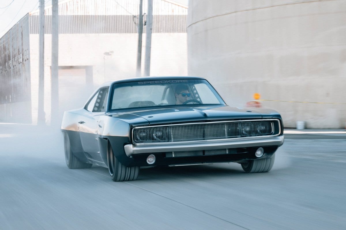 SpeedKore Hellacious Charger, F9 charger, f9 movie car, dodge charger, hellcat swap, mid engine charger