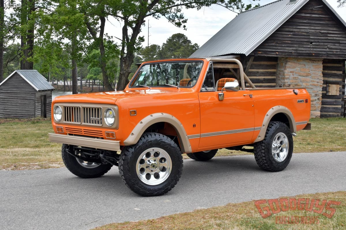 Chad Durham 1973 International Scout II, Creative Rods and Restoration, 4x4 trucks, offroad, lifted scout