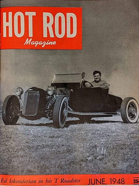 Ed Iskenderian, the camfather, Isky T, old hot rods, hot rod magazine june 1948