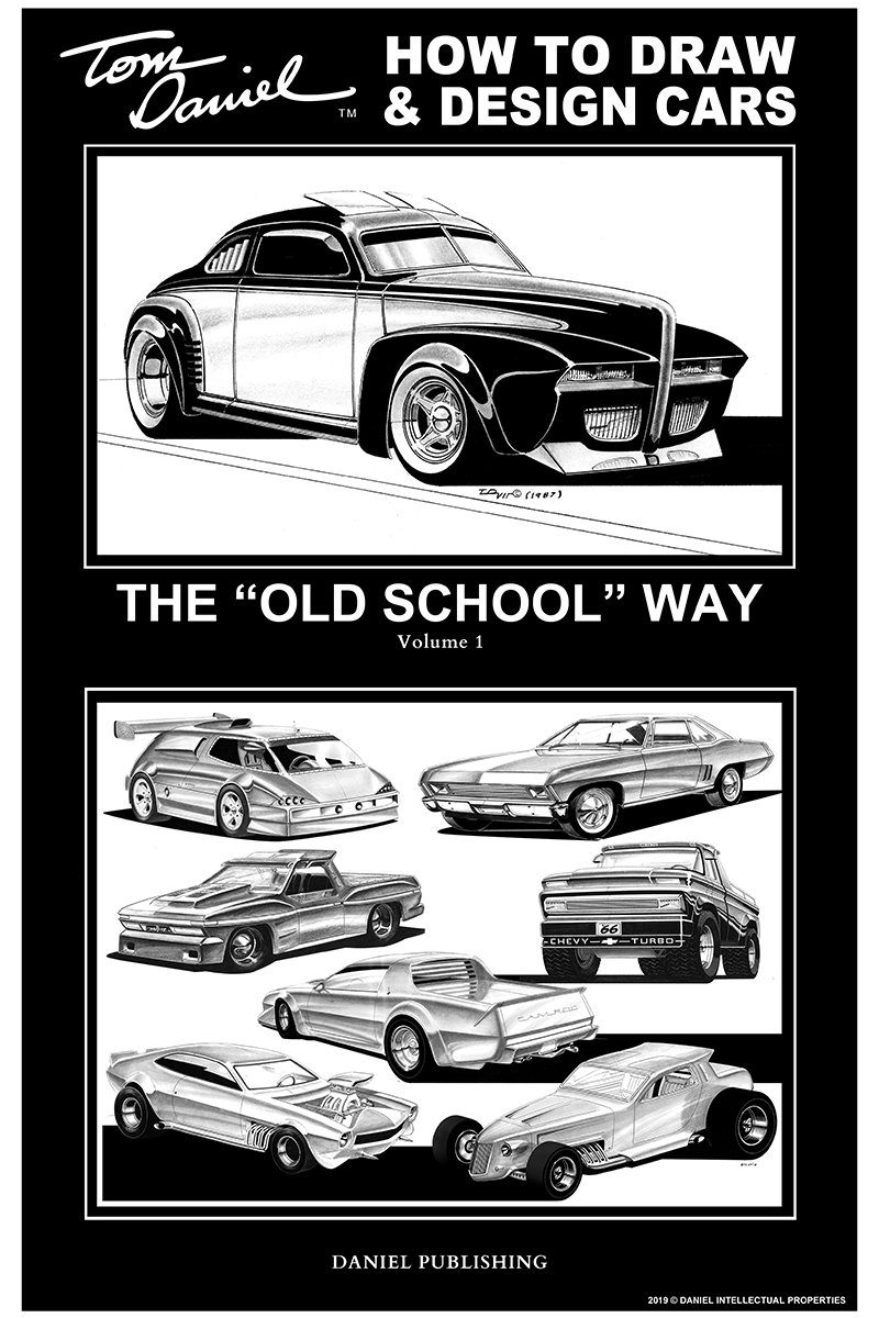 Tom Daniel, model car designer, how to draw cars
