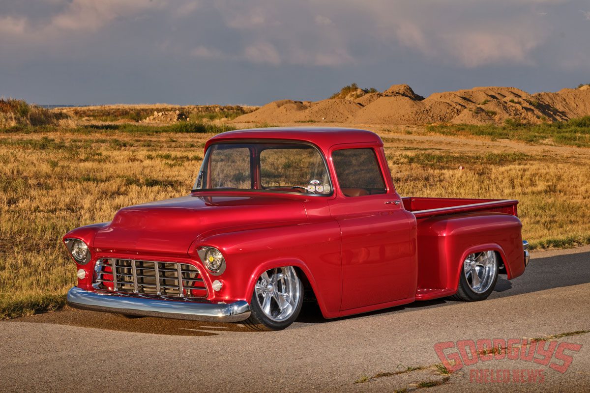 Gordon Noggle 1956 Chevy Truck, revision rods and rides