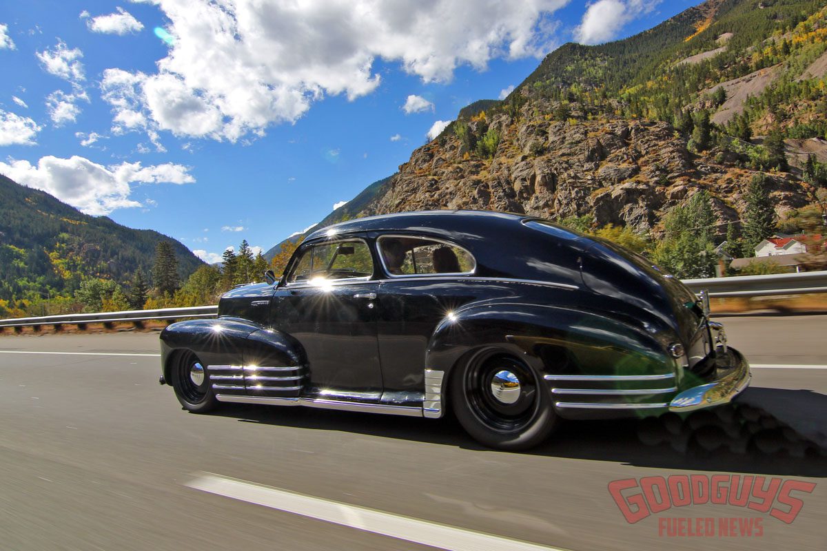 Brad Eales 1947 Chevy Fleetline, goodguys road tour, hall of fame road tour, see the usa in a chevrolet