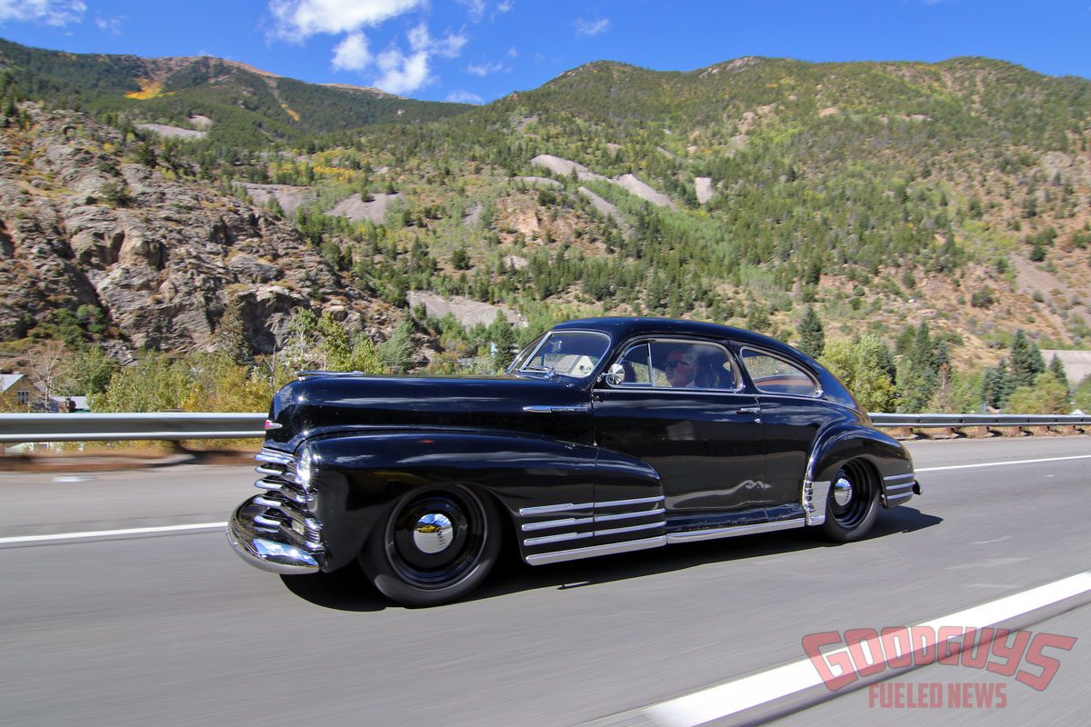 Brad Eales 1947 Chevy Fleetline, goodguys road tour, hall of fame road tour, see the usa in a chevrolet