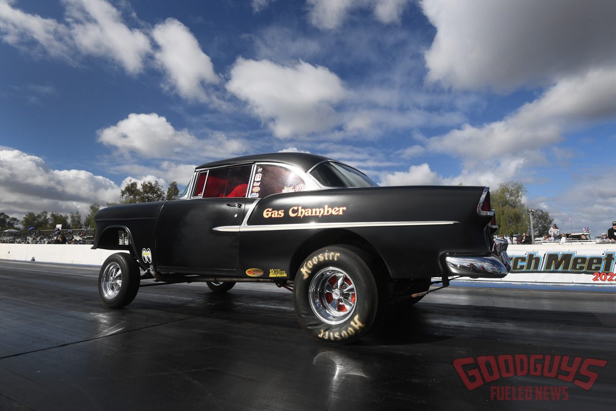 Drag Racing action prints...55 Chev Gassers pair off at Fremont CA 