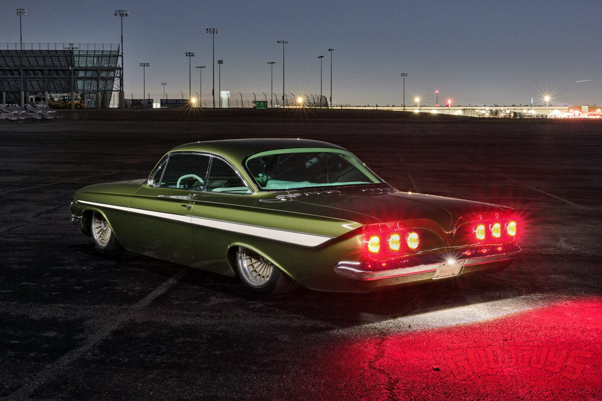 Goodguys 2022 Custom of the Year, Dirty Martini impala, Dan Duffy 1961 chevy impala, 1961 bubbletop impala, Big Oak Garage impala