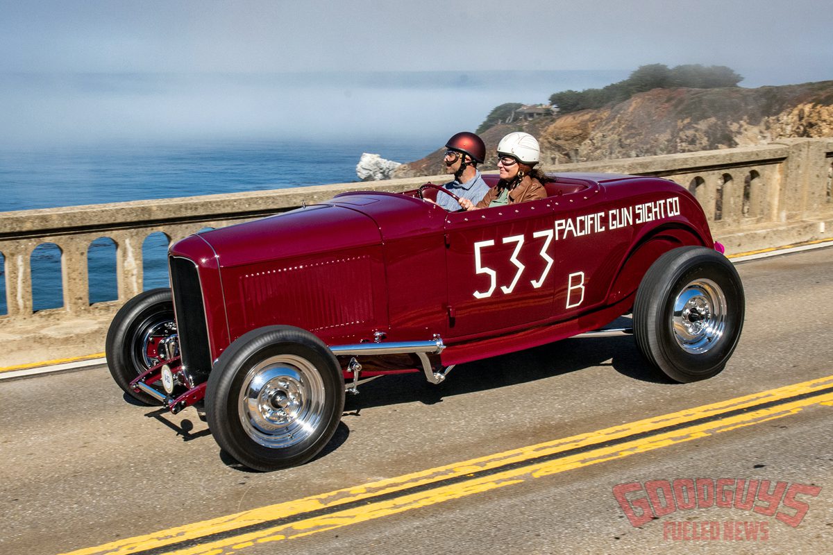 Pebble Beach 1932 Ford Historic Hot Rods, deuce, Kim McCullough roadster, TROG