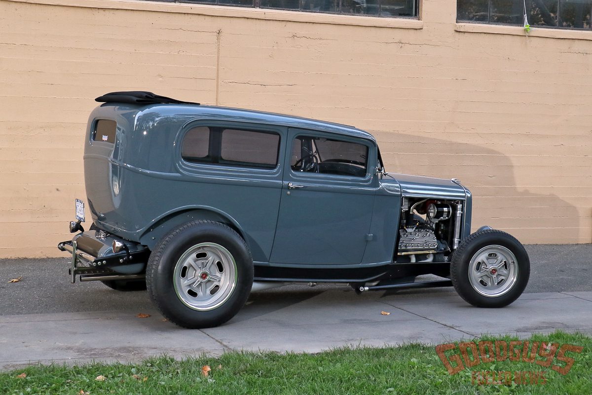 Steve Jim Leslie 1932 Ford, old ford parts, hot rod deuce, Kaiser supercharger
